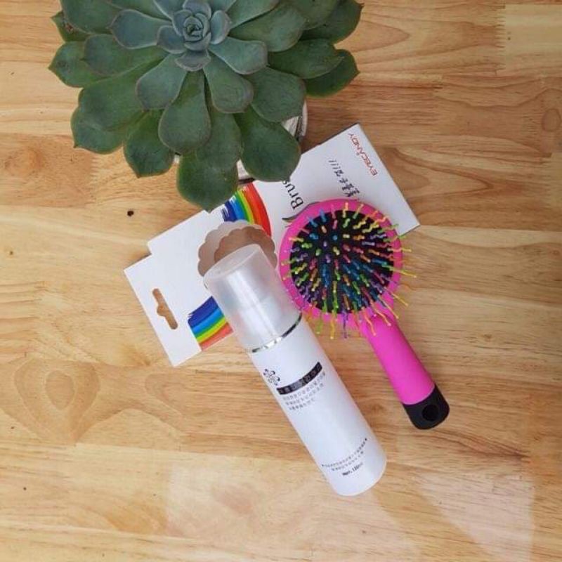 combo chăm sóc tóc giả 🔥 xịt dưỡng tóc giả 🔥 lược gỡ rối tóc giả 🔥 lược cầu vồng