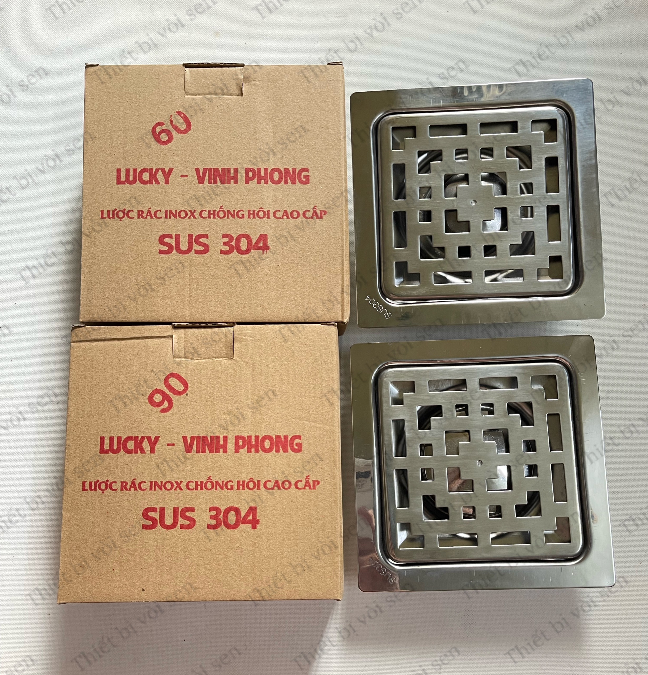 Hố ga thoát sàn nhà tắm, ban công inox 304 chống hôi tuyệt đối loại đẹp dập liền miếng inox không hàn ghép.