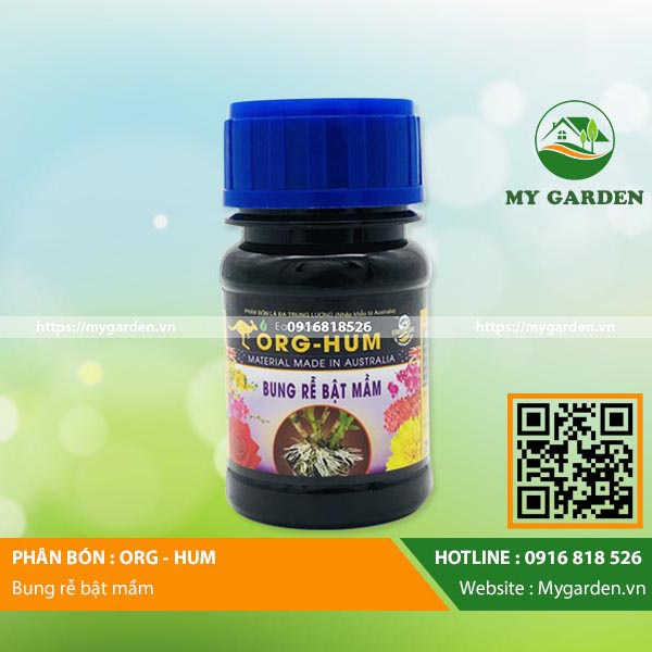 Phân bón hữu cơ bung rễ, bật chồi ORG Hum, dạng nước, lọ 100ml, cho cây trồng - Hàng chính hãng