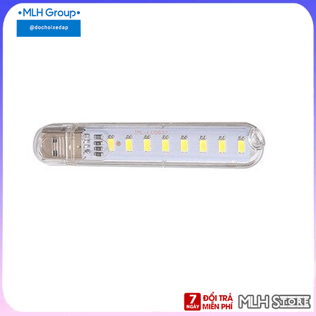 Đèn led thanh 8 bóng để bàn đầu gắn ngõ usb dự phòng siêu sáng MLH