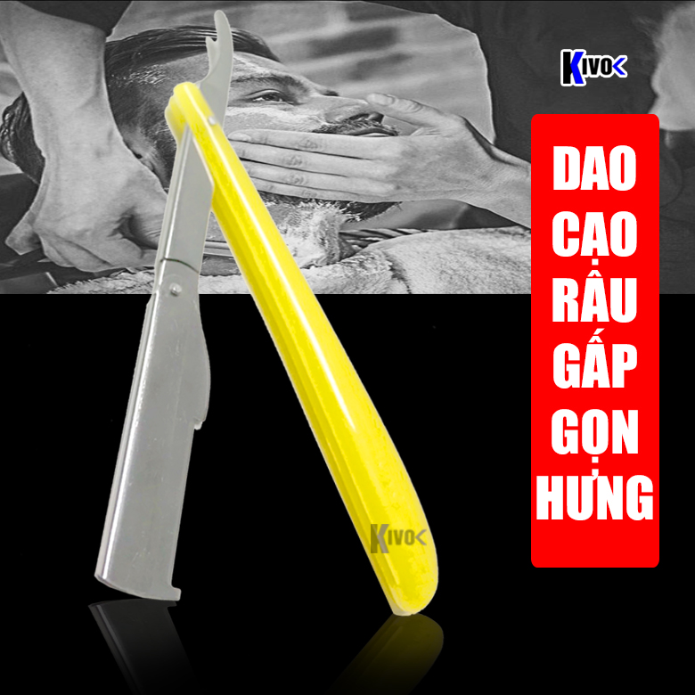 [HƯNG] Dao Cạo Râu Cổ Điển Gấp Gọn Cao Cấp Đa Năng - Dao Cạo Lông Mày, Dao Cạo Lông Mặt Nam Nữ, Dao Cạo Đầu Cắt Tóc Nam, Dao Khắc Kiểu Tóc Lưỡi Lam - Thép Không Gỉ Bỏ Túi Tiện Dụng - Kivovi