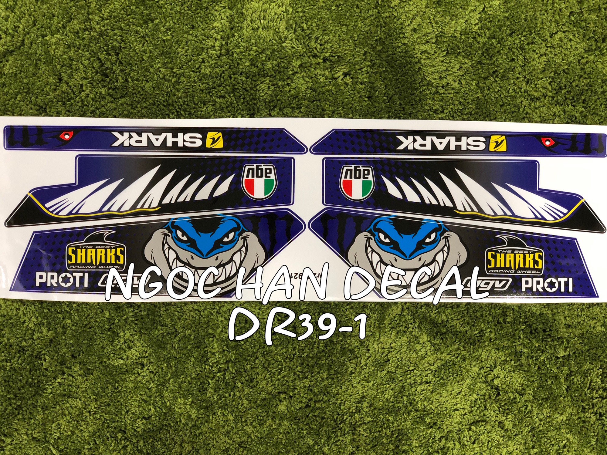 [HCM]Tem chế nguyên bộ Cá Mập (nguyên con) màu xanh dương cho Dream -- Ngọc Hân Decal