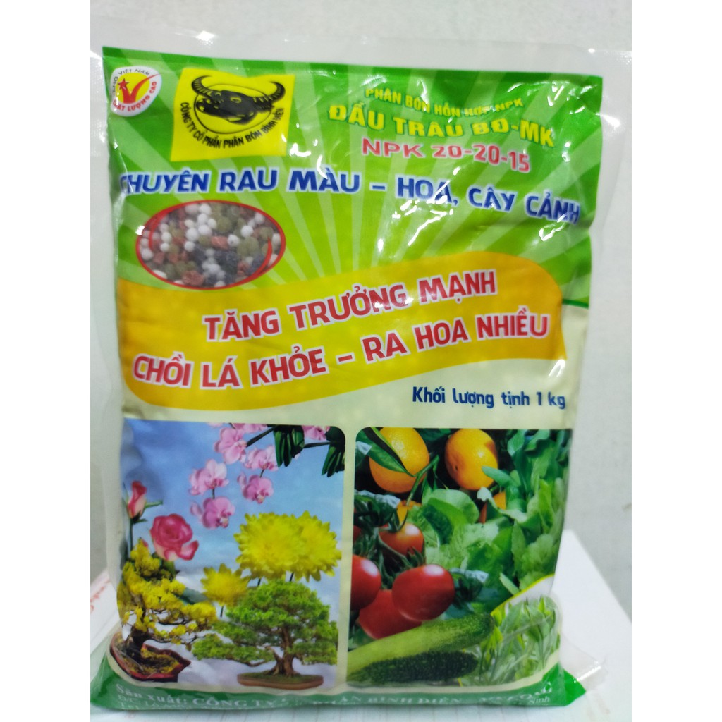 Phân đầu trâu NPK 20-20-15 tăng trưởng mạnh , chồi lá khỏe, ra hoa nhiều
