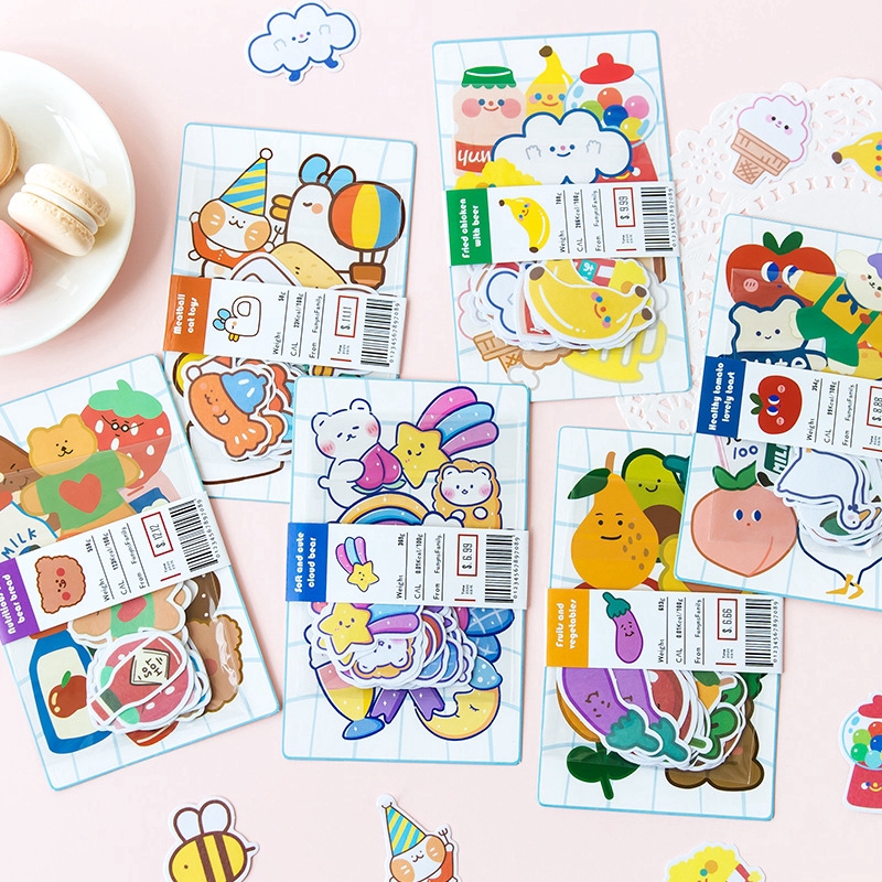 Set 20 Tấm Hình Dán Trang Trí Dễ Thương