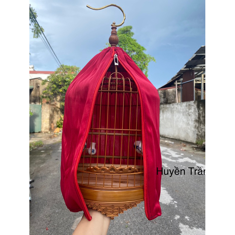 Lồng chim vành khuyên Thành Khang Chất liệu trúc cật kỹ, xử lí form lùn đục Triện size 22x22 cao cấp