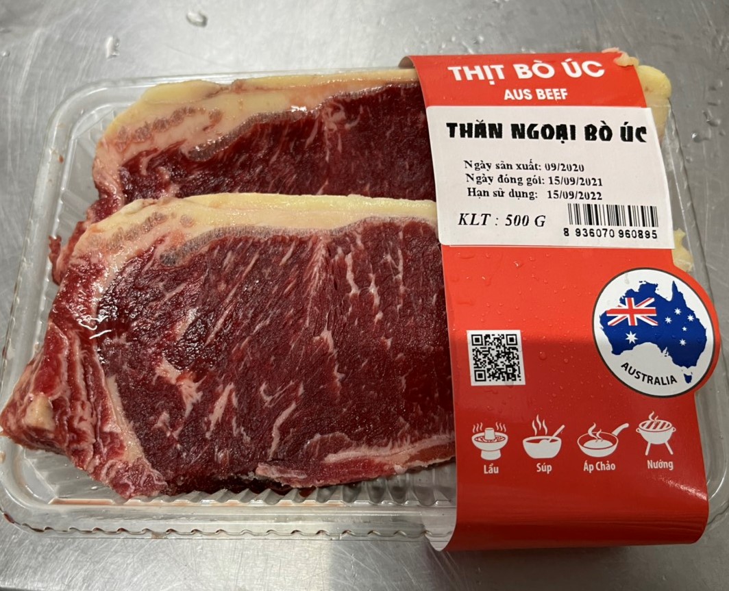 [CHỈ GIAO HCM] Thịt Thăn Ngoại Bò Úc - AUST Beef Striploin - 500gram