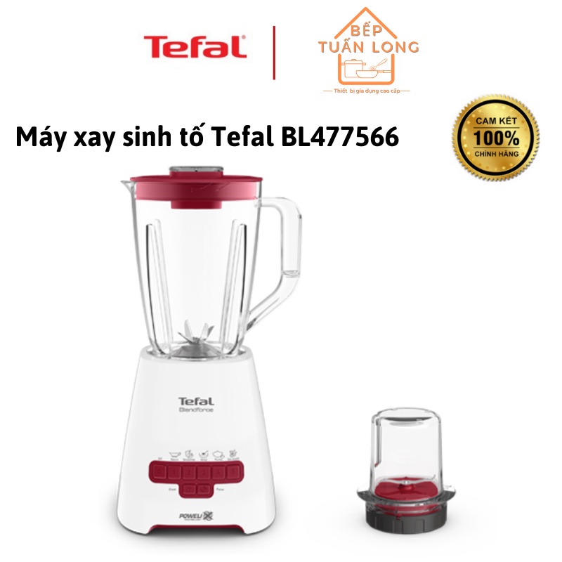Máy xay sinh tố chính hãng tefal bl477566 công suất 800w - màu đỏ bảo hành 2 năm