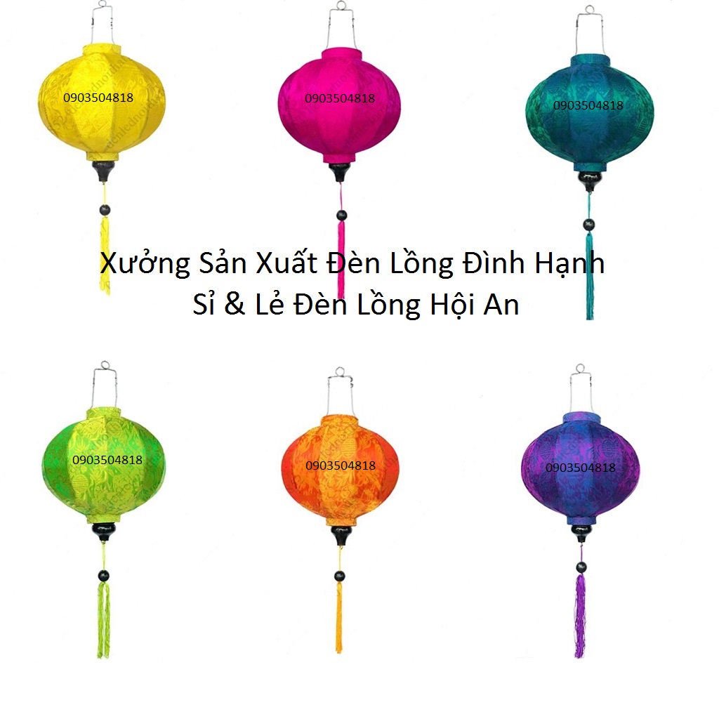 *SIÊU ĐẸP * Đèn Lồng Hội An Size 30Cm, 45Cm, 60Cm Vãi Lụa Tơ Tằm Hình Tròn. Dùng Trang Trí Nhà Cửa, Nhà Hàng, Khách Sạn, Cơ Quan, Đền Chùa...