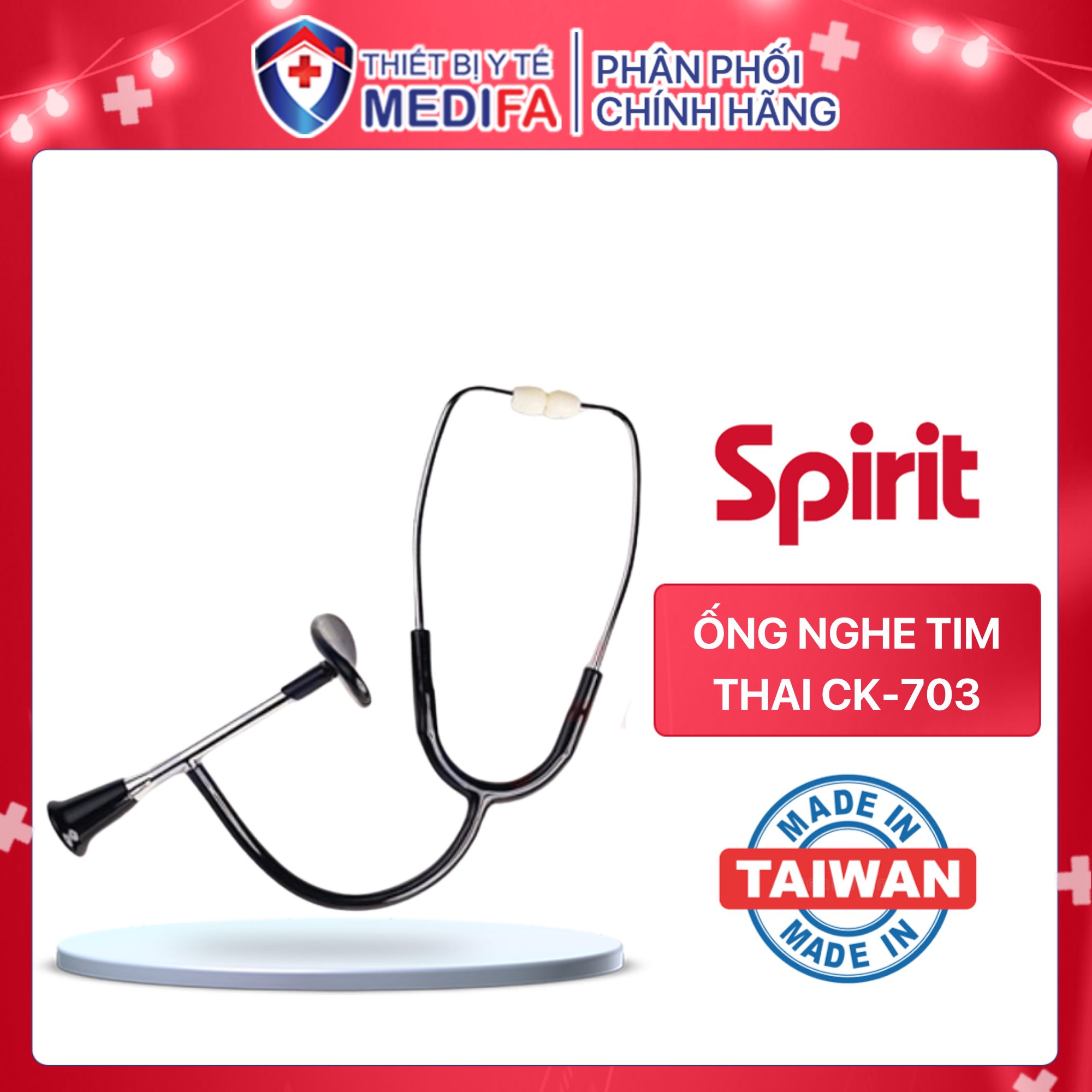 Ống nghe tim thai spirit ck-703, bảo hành 12 tháng