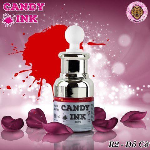 Mực phun môi collagen Candy Đỏ cờ