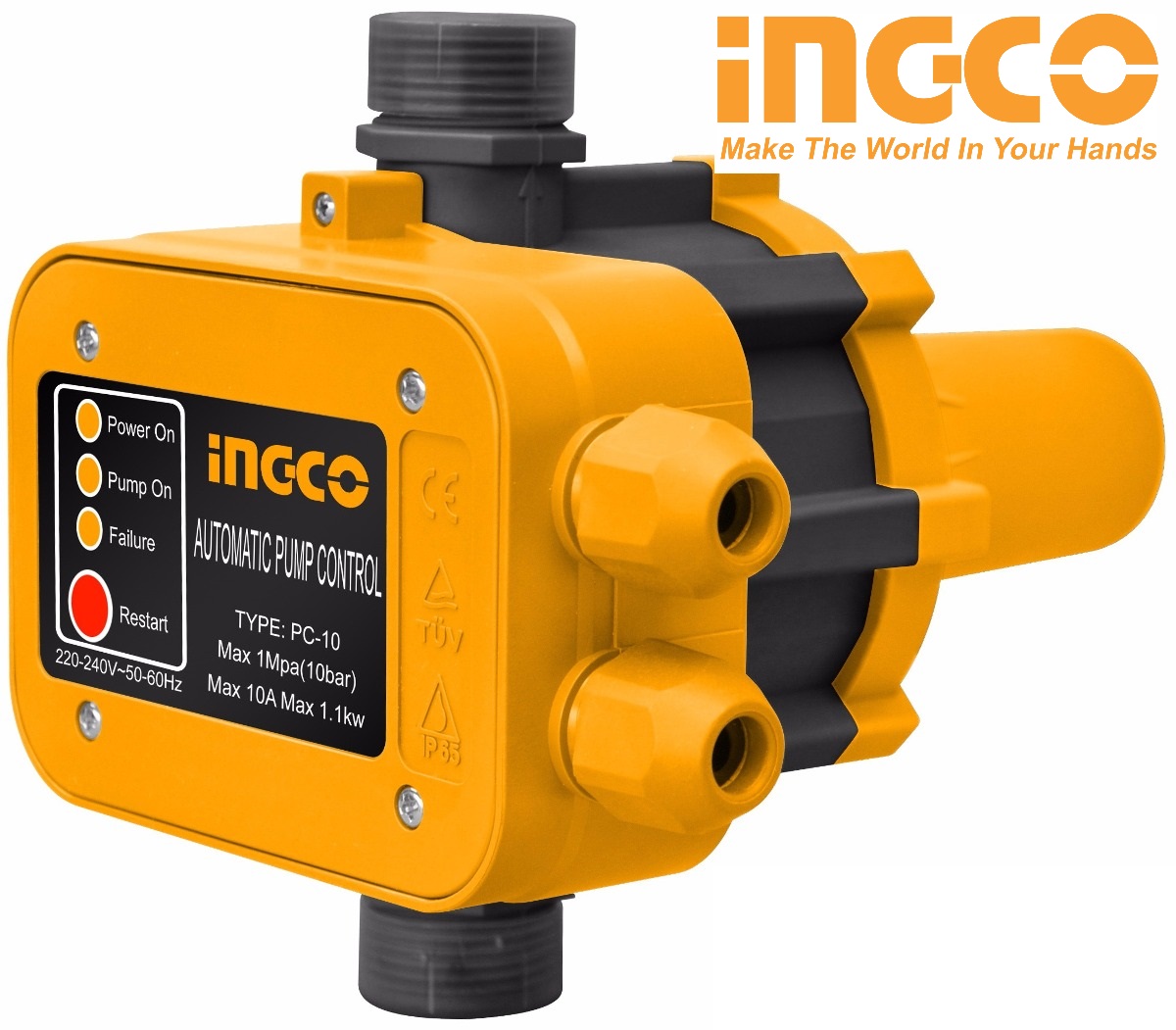 Rờ le tự động bơm nước bằng áp suất automatic pump control 10bar 10a ingco waps001