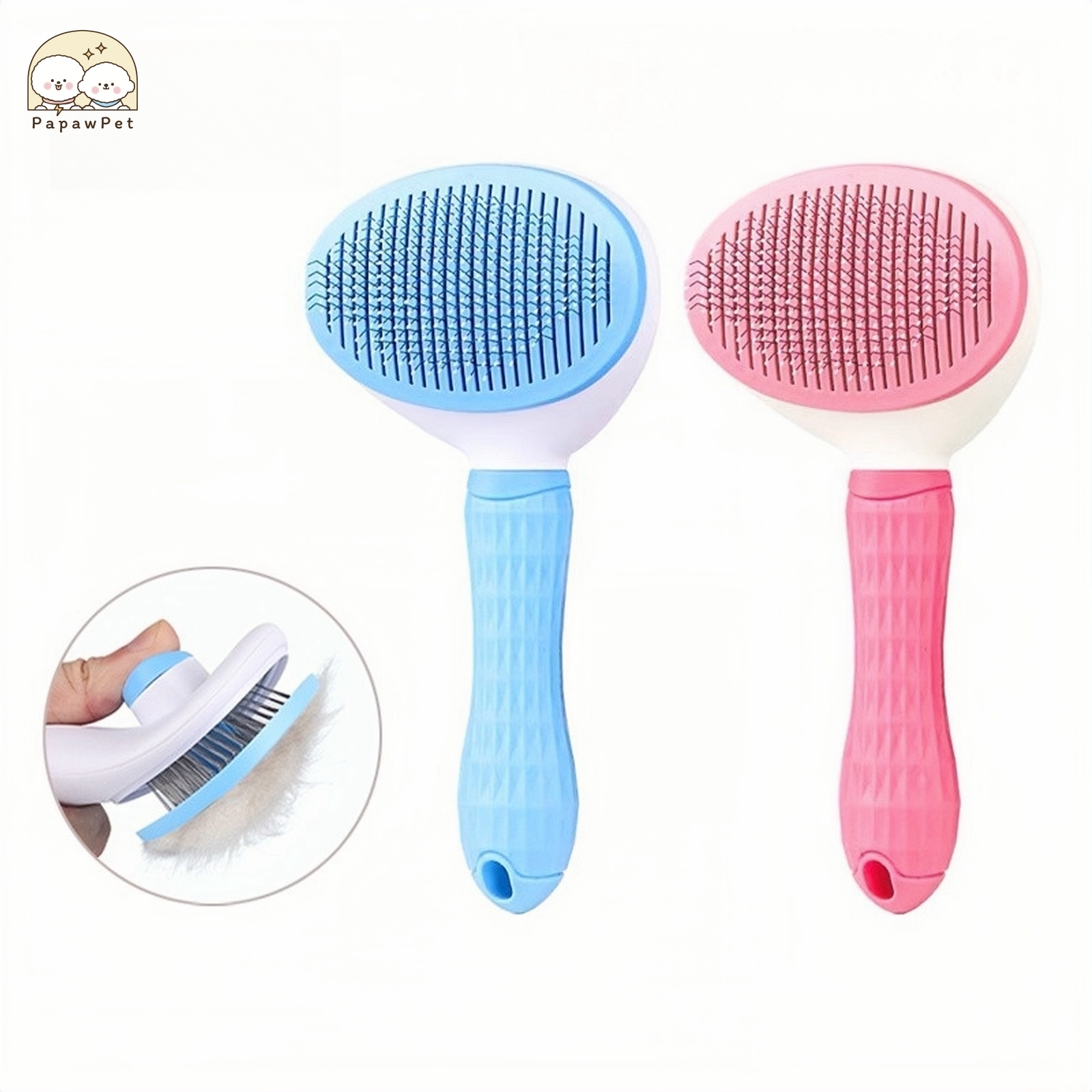 PAPAWPET Lược chải lông thú cưng, lược chải lông cho thú cưng, lược massage mèo, lược tẩy lông chó LI0068