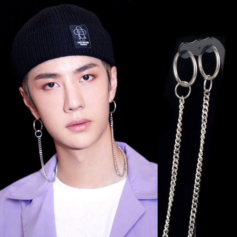 Khuyên tai nam nữ unisex Vương Nhất Bác