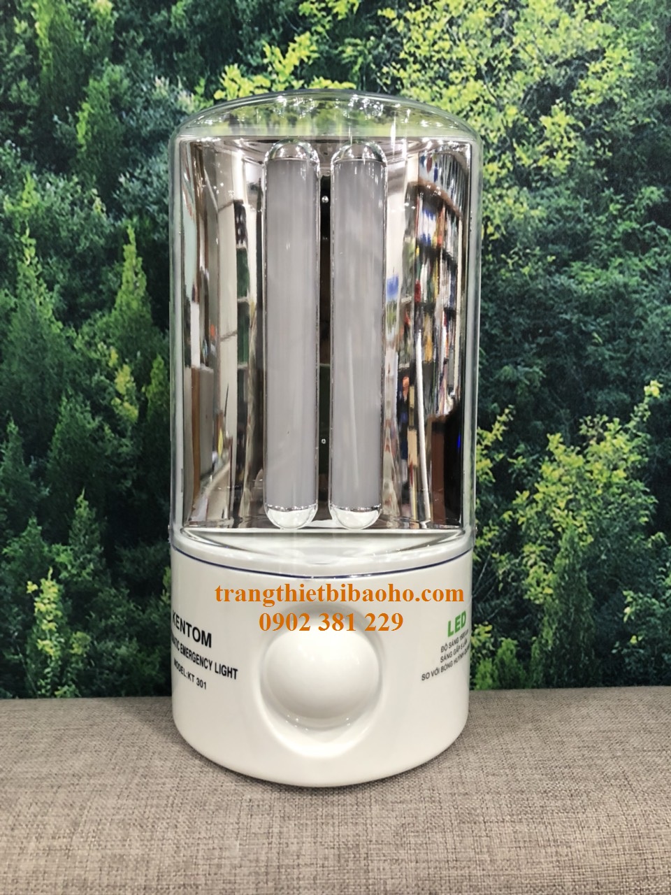 Đèn pin sạc khẩn cấp Kentom KT-301 - hình thật