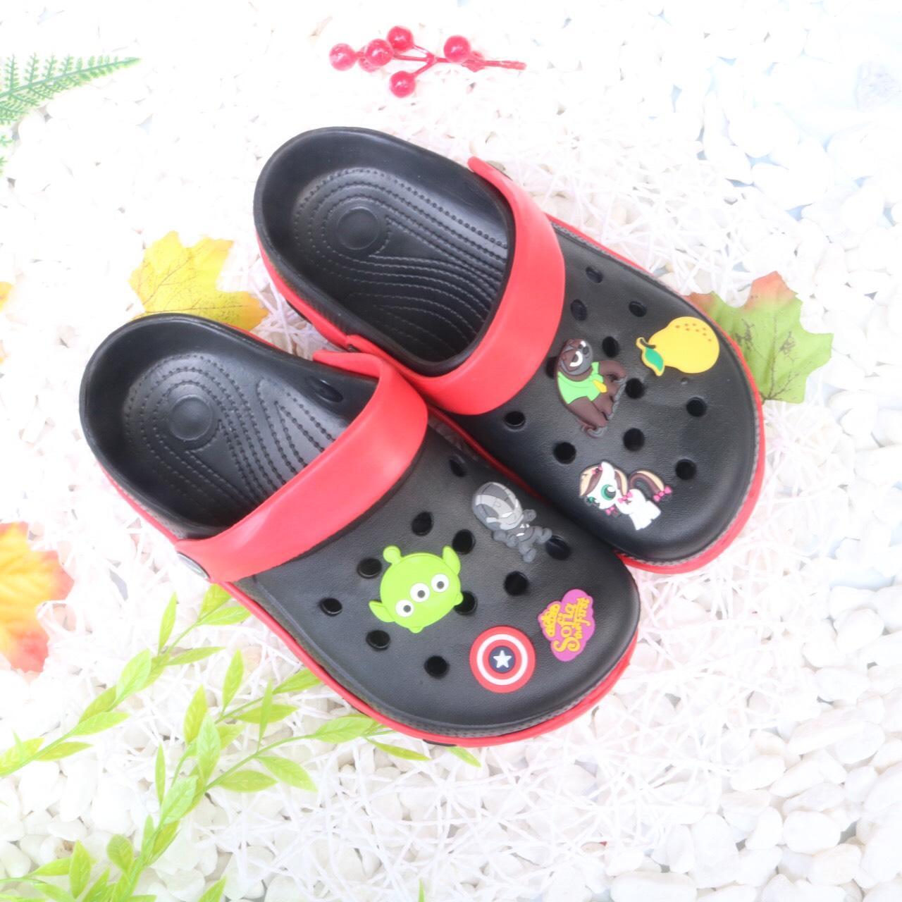 HÌNH THẬT - TẶNG 10 STICKER - DÉP SỤC CÁ SẤU SIÊU NHẸ ĐI MƯA SIZE NỮ - KHẢ HÂN SHOP