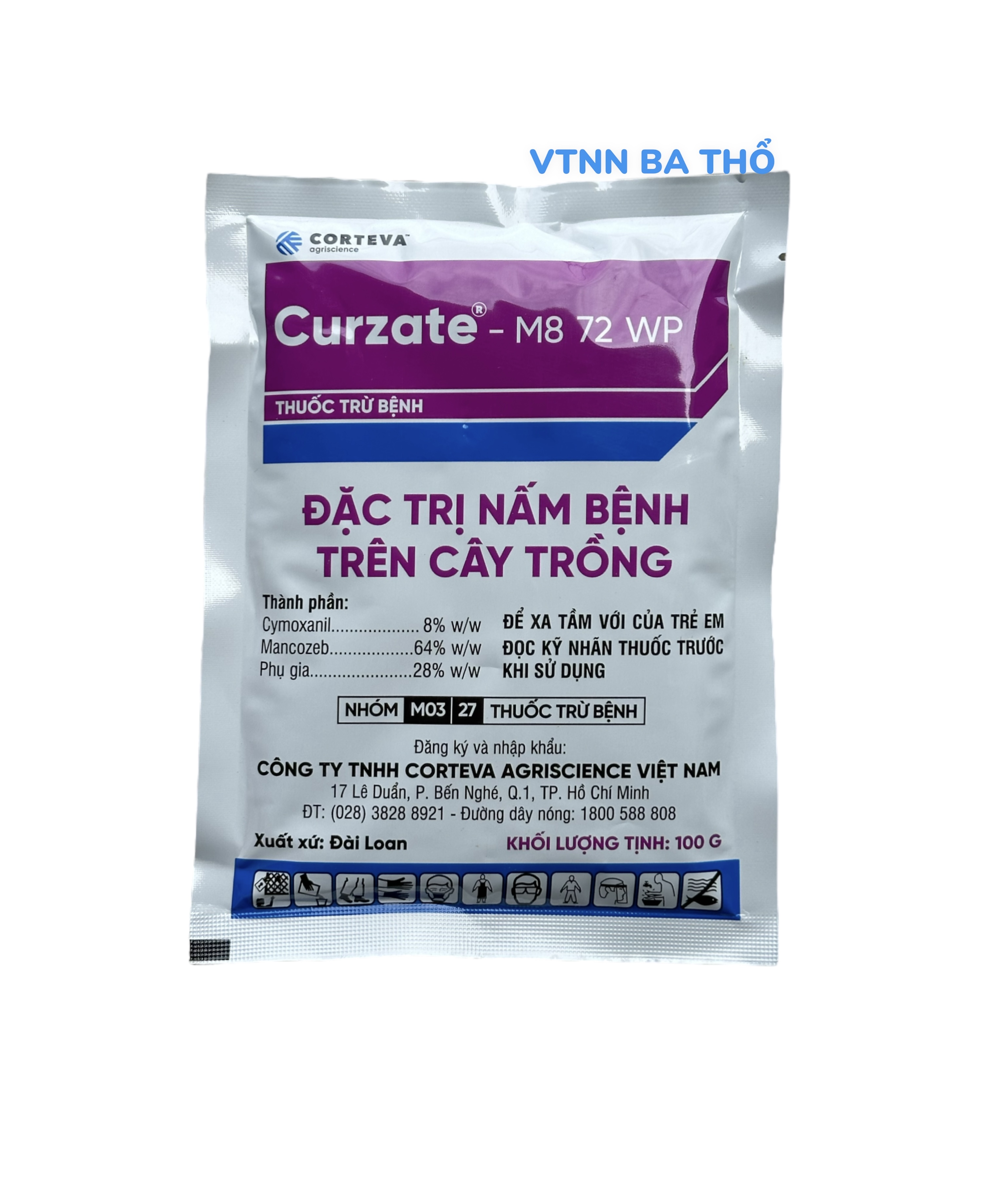 Dupont curzate m8 72wp - thuốc trừ bệnh - cymoxanil & mancozeb