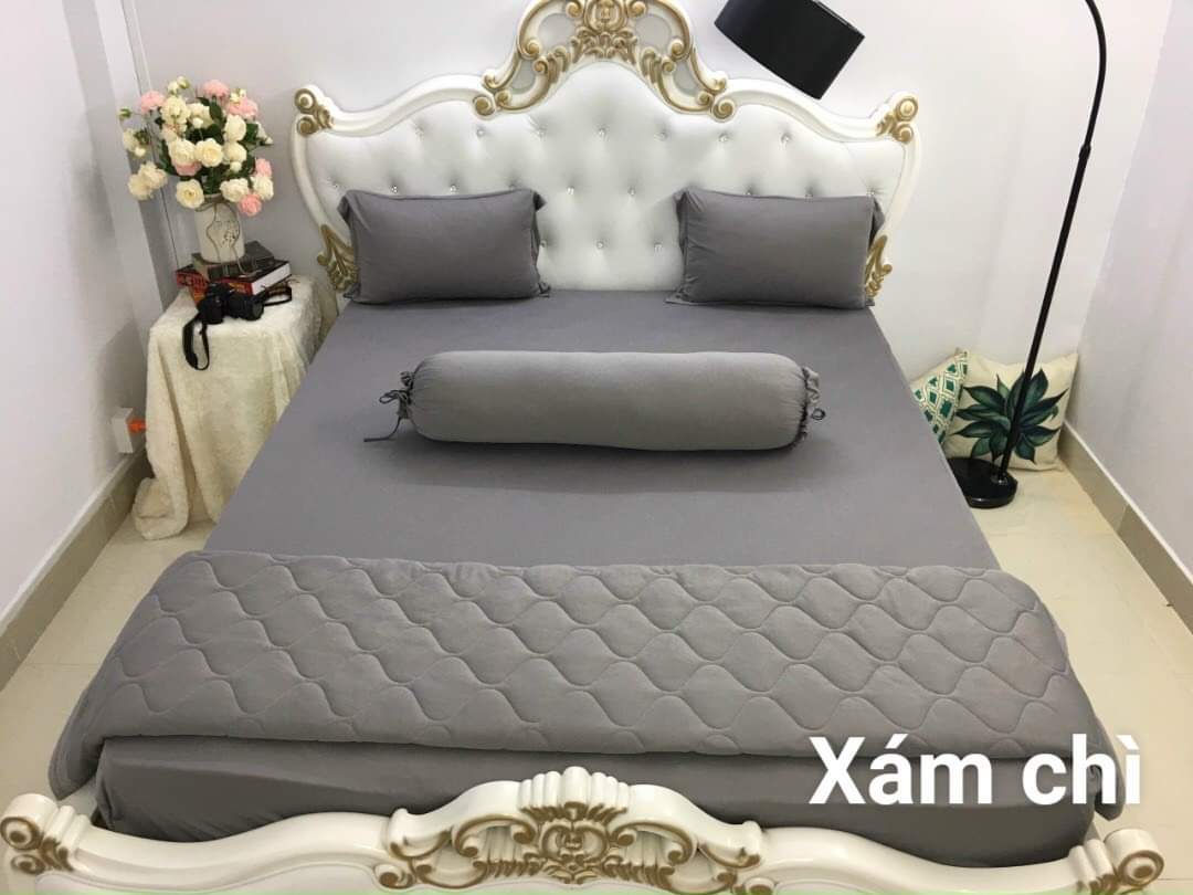 💌NHẬN ƯU ĐÃI💌Bộ ga gối chăn chần bông cao cấp vải thun hàn quốc thoáng mát, không xù lông, bền đẹp, không nhăn, giá rẻ, ga lẻ, bộ 4 và 5 món bộ ga gối thun lạnh Hàn Quốc Loại 1_Nemtot Bedding