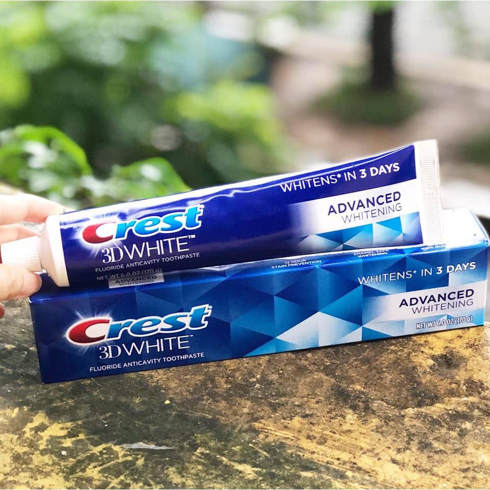 Kem đánh răng siêu trắng sáng crest 3d white advanced whitening 158g date 2023 - usa chính hãng -