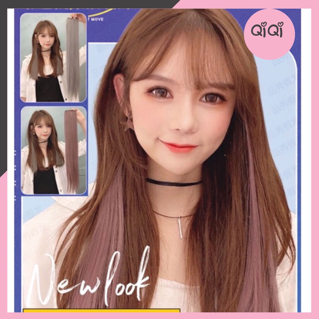 Tóc giả kẹp high light mảnh to 7cm QiQishop