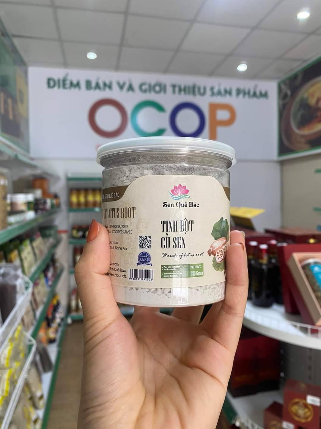 Tinh bột củ sen nguyên chất không pha tạp