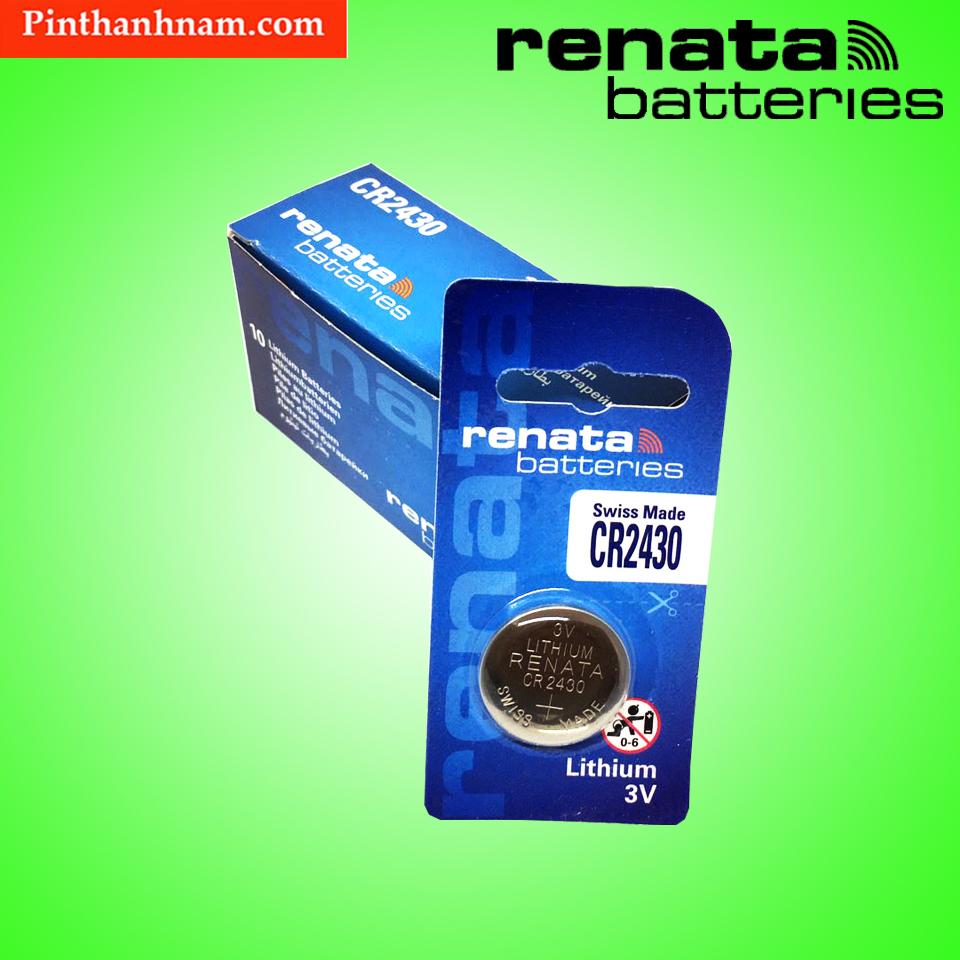 Pin cr2430 renata lithium 3v vỉ 1 viên dung lượng cao