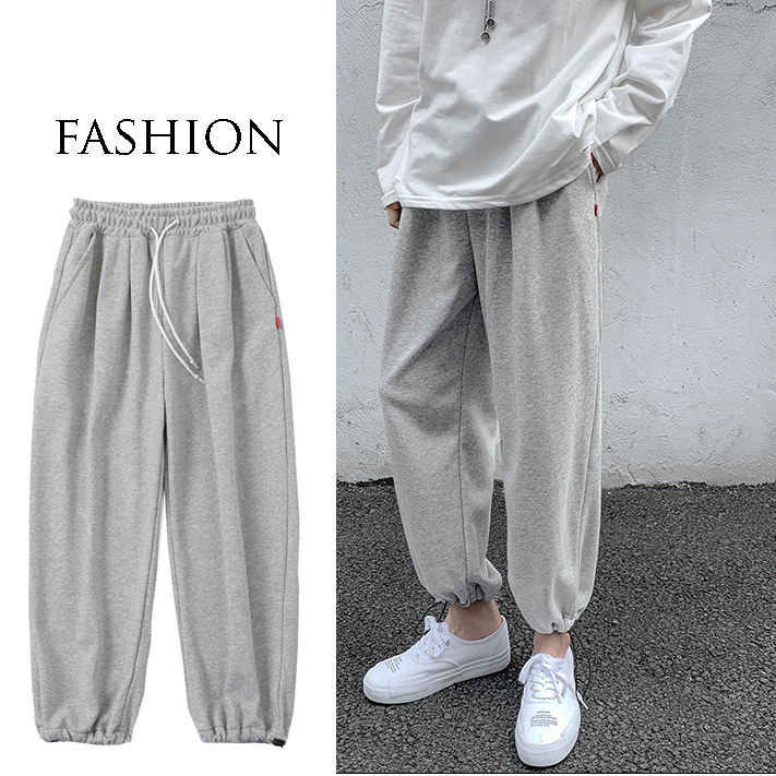 Quần Ống Rộng Nam Có Dây Rút Gấu Kiểu Dáng Culottes Đơn Giản Hàn Quốc Thời Trang 4HER JOGGER NAM 9000064C