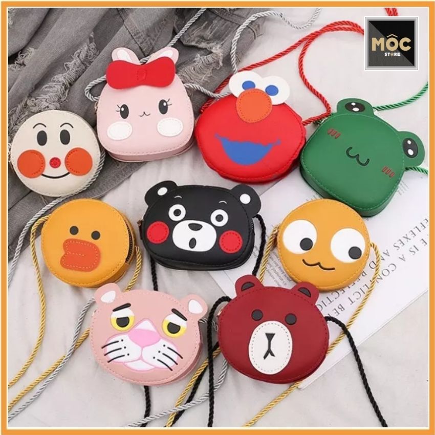 TÚI ĐEO CHÉO HOẠT HÌNH CHO BÉ SIÊU CUTE nhiều mẫu hoạt hình siêu xinh siêu dễ thương túi hộp da mềm cho bé đi chơi túi mini da PU họa tiết hình động vật ngộ nghĩnh hàng đẹp giá rẻ
