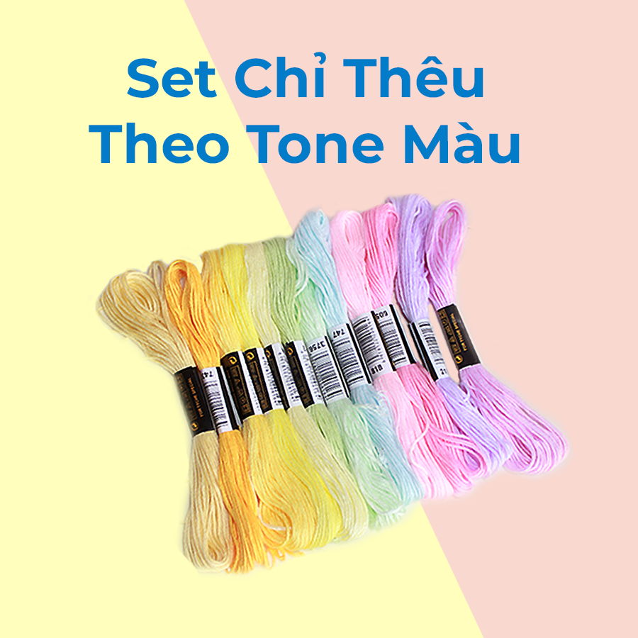 Set Chỉ Thêu Theo Tone Màu Code DMC