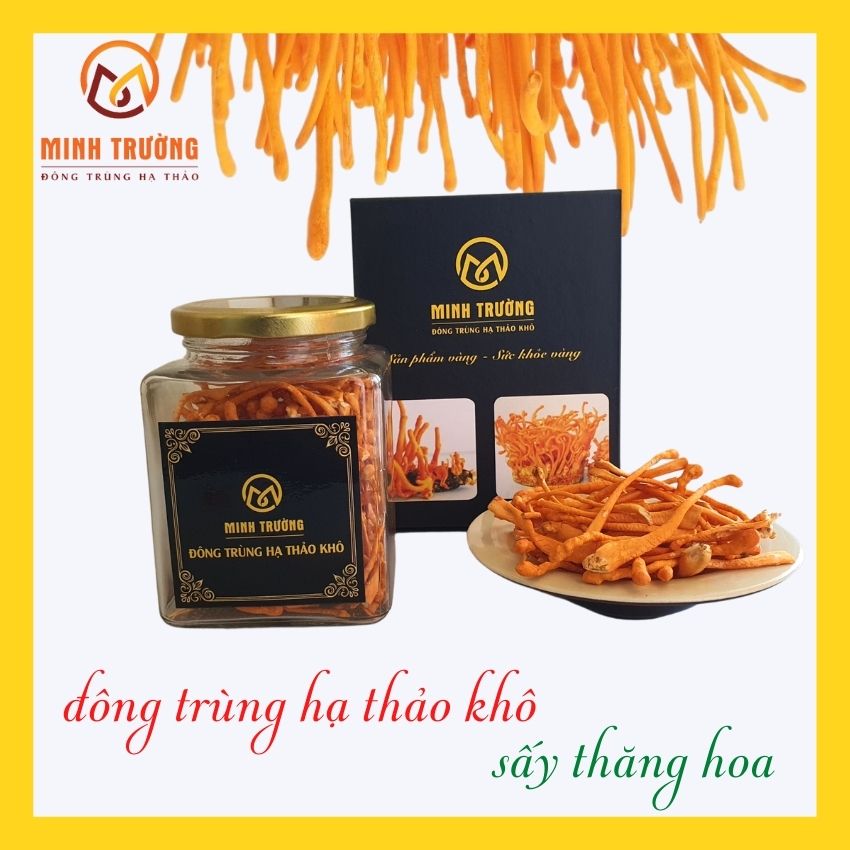 [FREE SHIP][18 gram khô] Đông Trùng Hạ Thảo Khô Sấy Thăng Hoa Minh Trường  loại đăc biệt sấy thăng hoa, tăng cường sinh lý nam-nữ, hỗ trợ điều trị ho, hen suyễn, viên phổi