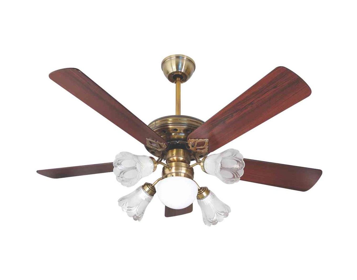 Quạt trần đèn cánh gỗ kim thuận phong bt508