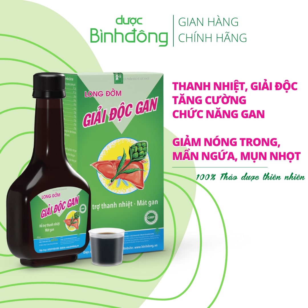 Long Đởm Giải Độc Gan Bình Đông - Thanh nhiệt, giải độc, mát gan, tăng cường chức năng gan - chai 280ml cao lỏng