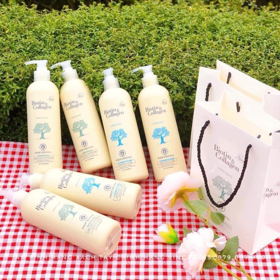 Dầu gội Biotin Collagen chống rụng kích thích mọc tóc, phục hồi tóc trắng 1000ml