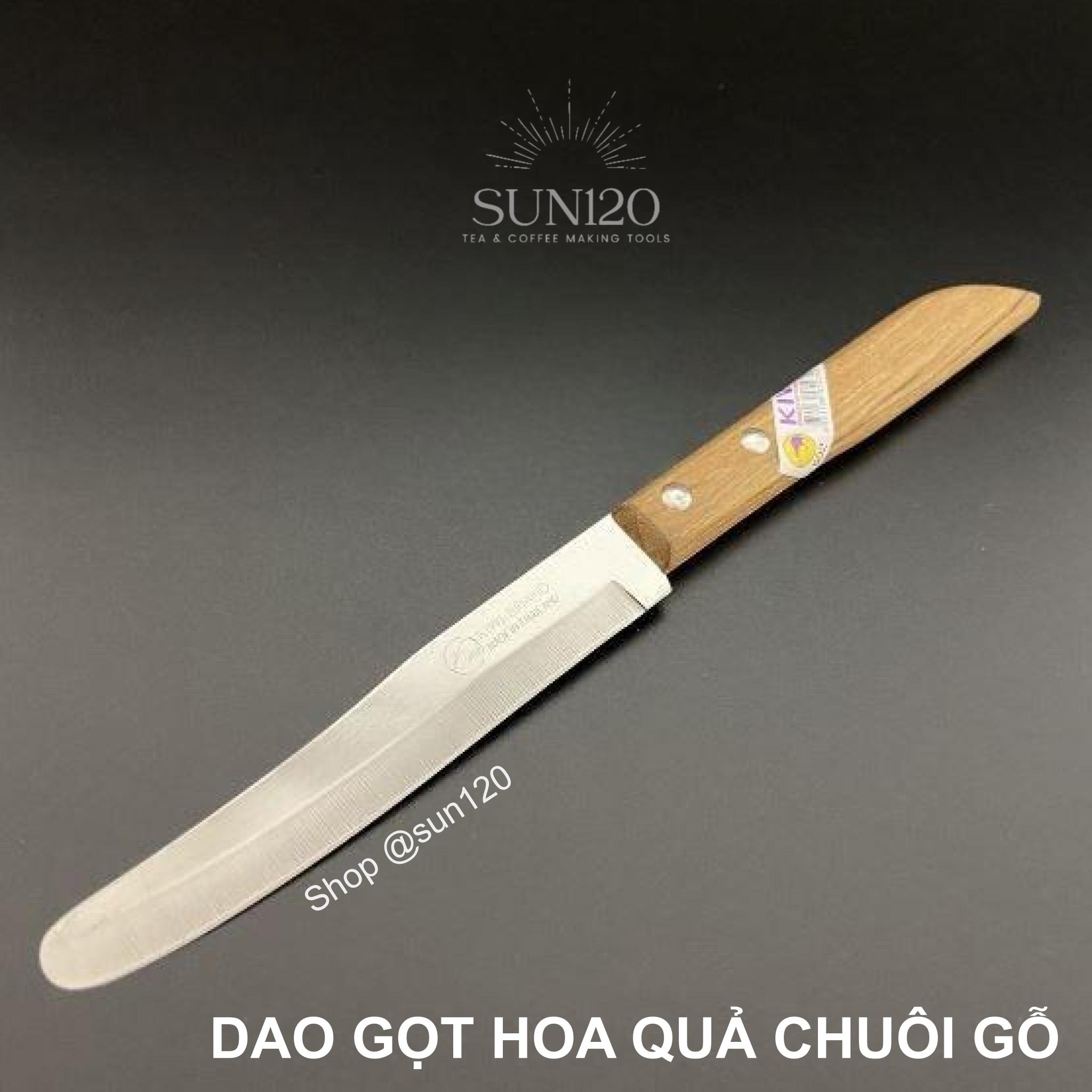 Dao gọt hoa quả chuôi gỗ sắc bén chống trơn trượt