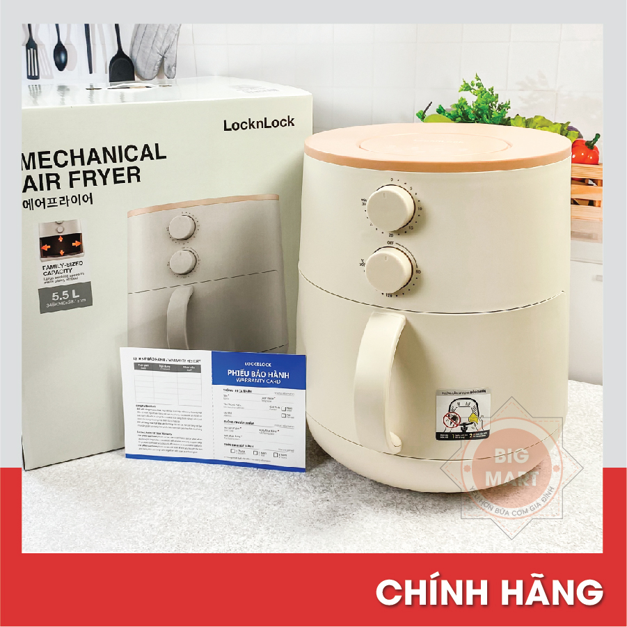 Nồi chiên không dầu lock&lock mechanical air fryer ejf179