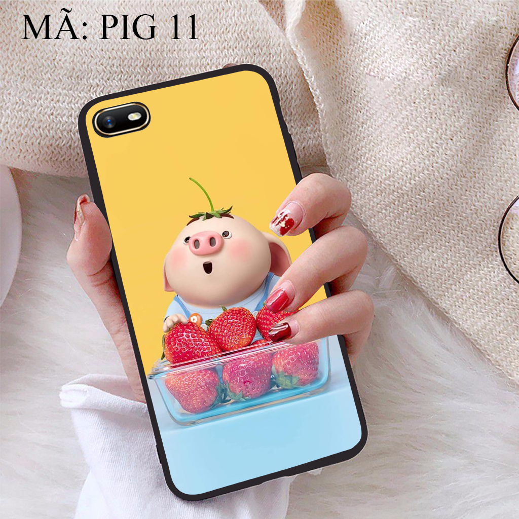 [HCM]Ốp lưng iCase dành cho Oppo A1K viền dẻo TPU BST Pig Cute