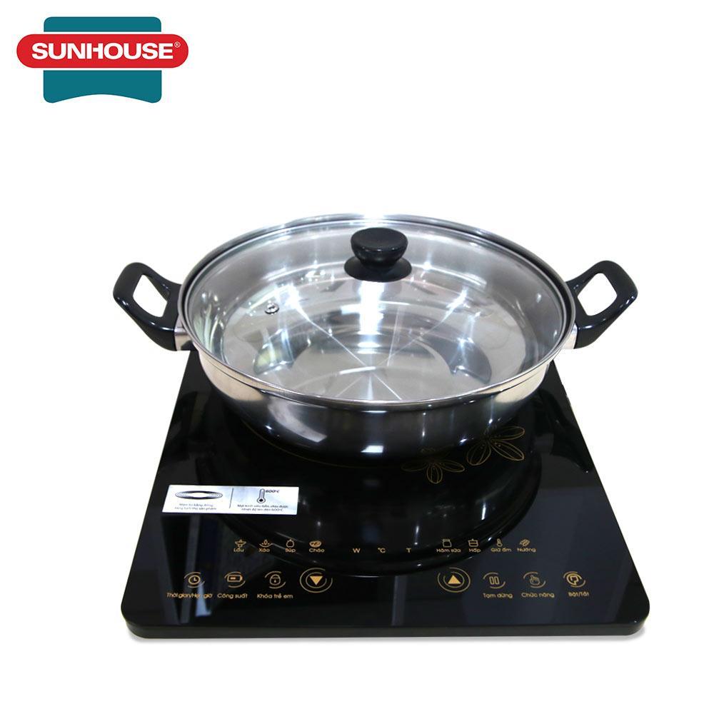 Bếp từ cảm ứng Sunhouse SHD6800 2000W- Bếp từ đơn ăn lẩu + Tặng kèm nồi