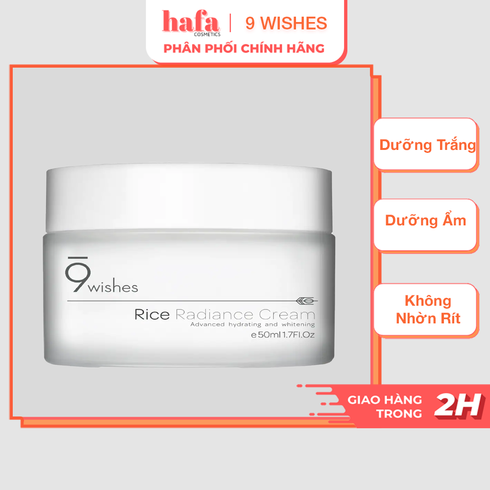 Kem Dưỡng Ẩm Và Làm Sáng Da Từ Gạo 9 Wishes Rice Radiance Cream 50ml