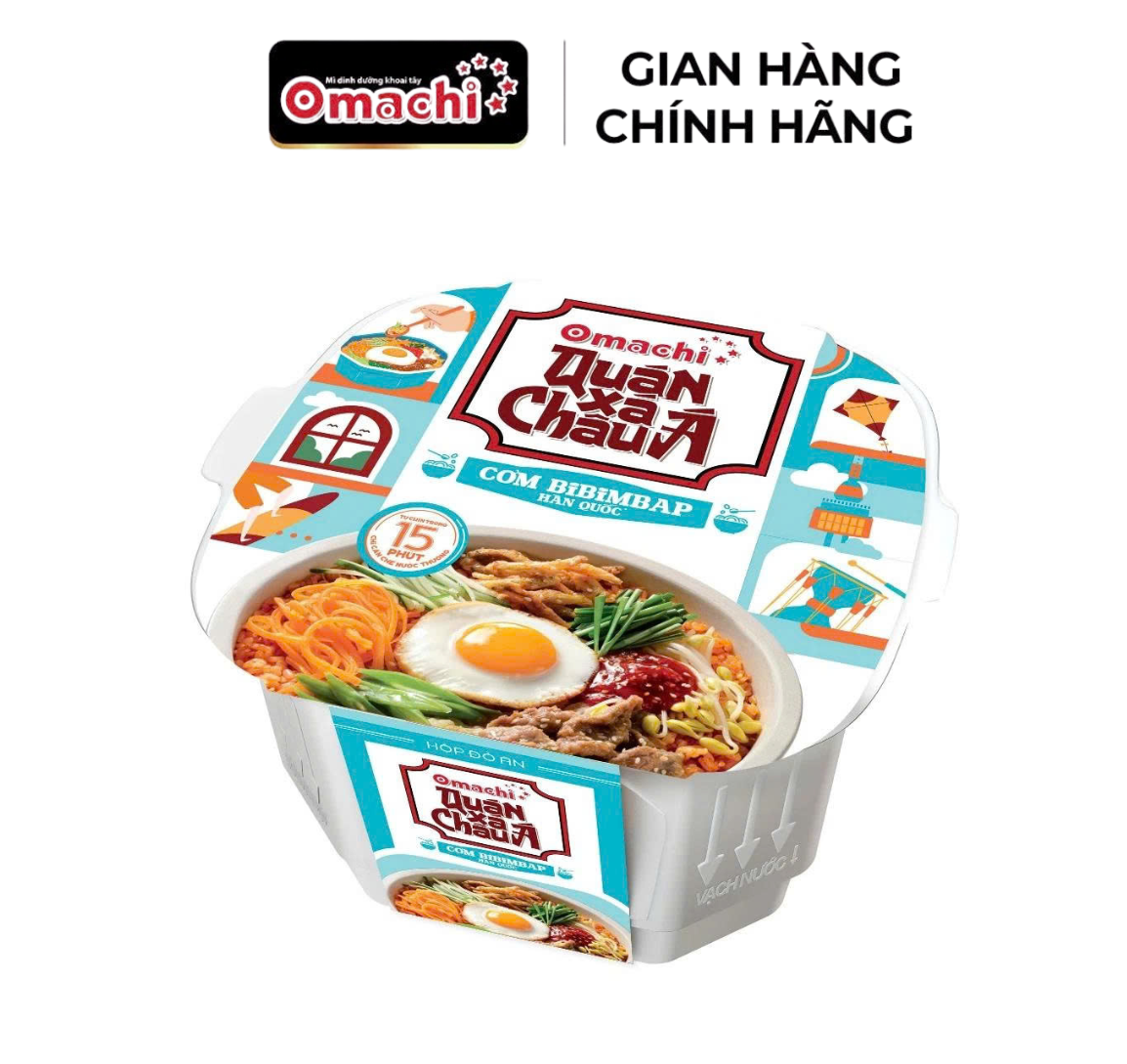 Cơm Tự Chín Bibimbap Hàn Quốc Omachi Quán Xá Châu Á 192g/ Hộp
