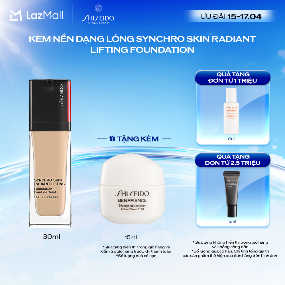 Kem nền Shiseido Synchro Skin Radiant Lifting Foundation 30ml