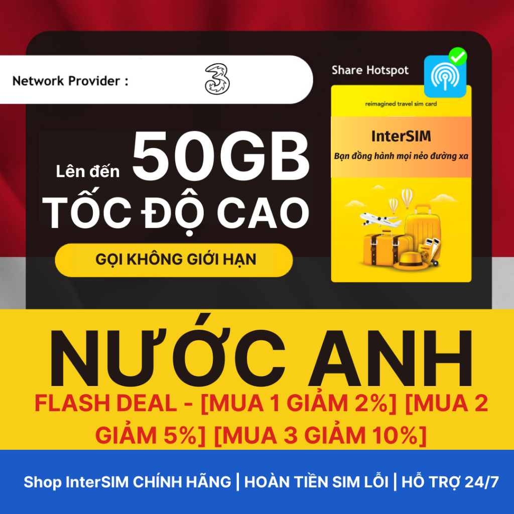 【sim du lịch anh quốc (uk)】【nhà mạng threeuk】【internet tốc độ cao 4g / 5g nghe gọi vô hạn】] sim du lịch anh quốc