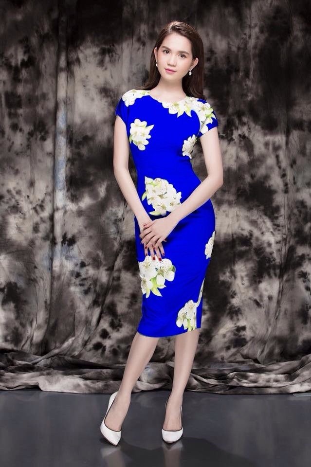 Đầm ôm body công sở nữ phối hoa thời trang d131
