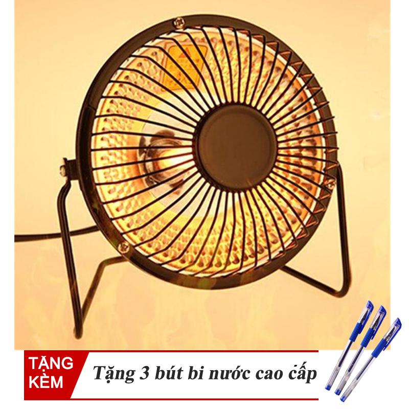 Quạt sưởi halogen heater giá rẻ 4 inch + Tặng bộ 3 bút bi nước cao cấp