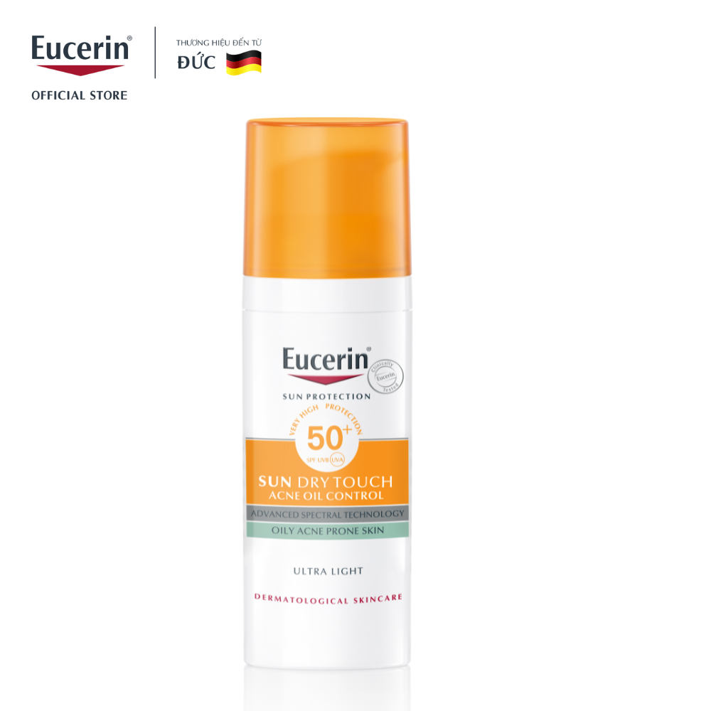 Gel Chống Nắng Kiểm Soát Nhờn Eucerin Sun Dry Touch Oil Control Face SPF50+ 50ml