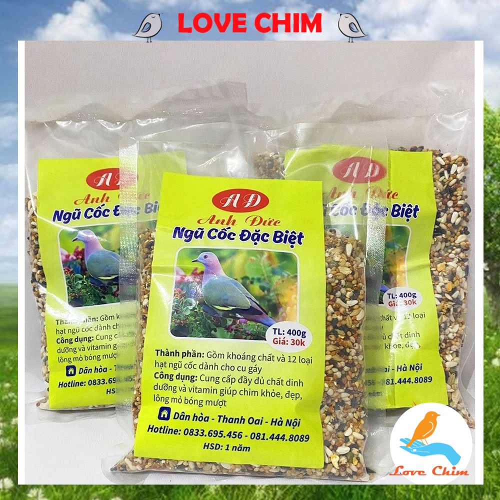 Ngũ cốc đặc biệt Anh Đức cho chim cu gáy,vẹt...,Thức ăn cho chim
