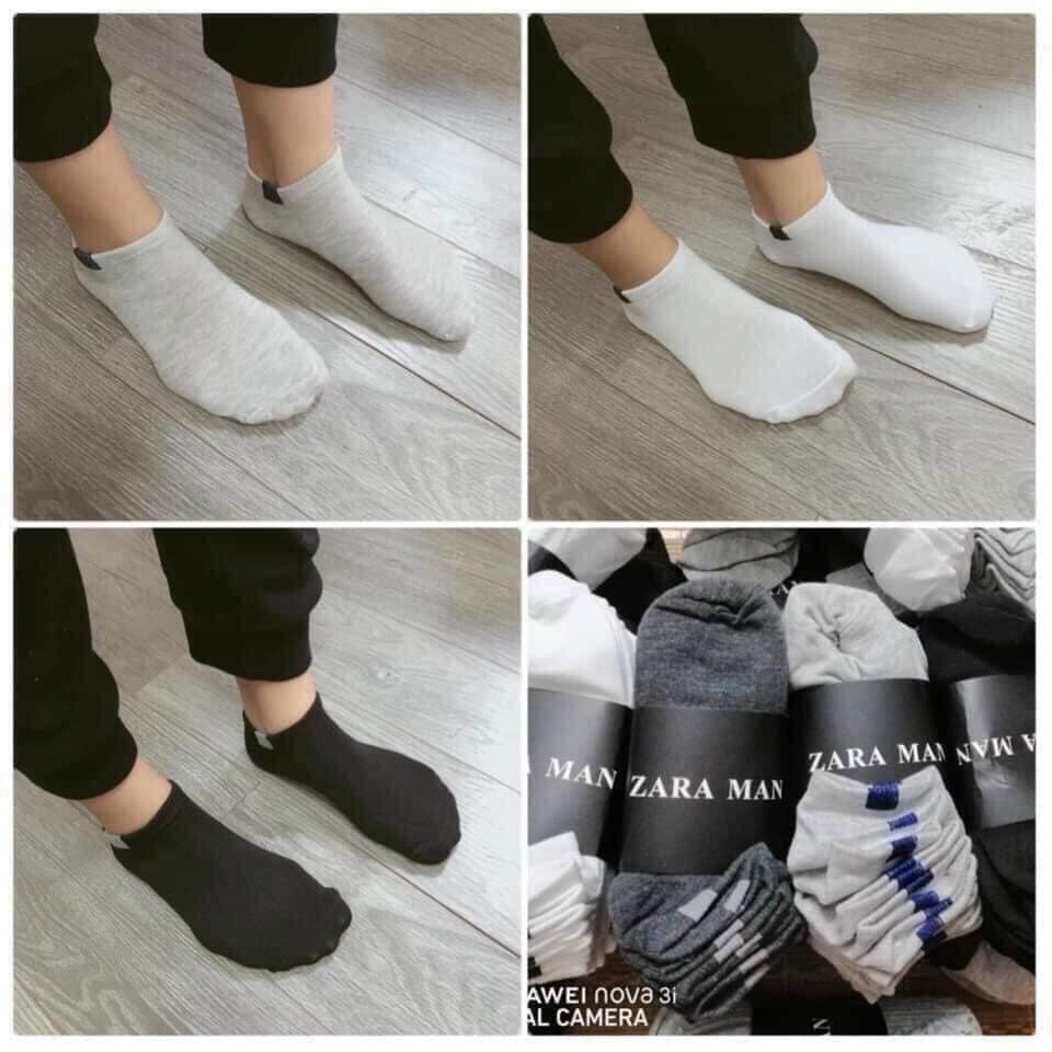 Sét 10 đôi tất vớ lười nam, tất za ra nam chống thối kháng khuẩn được chọn màu