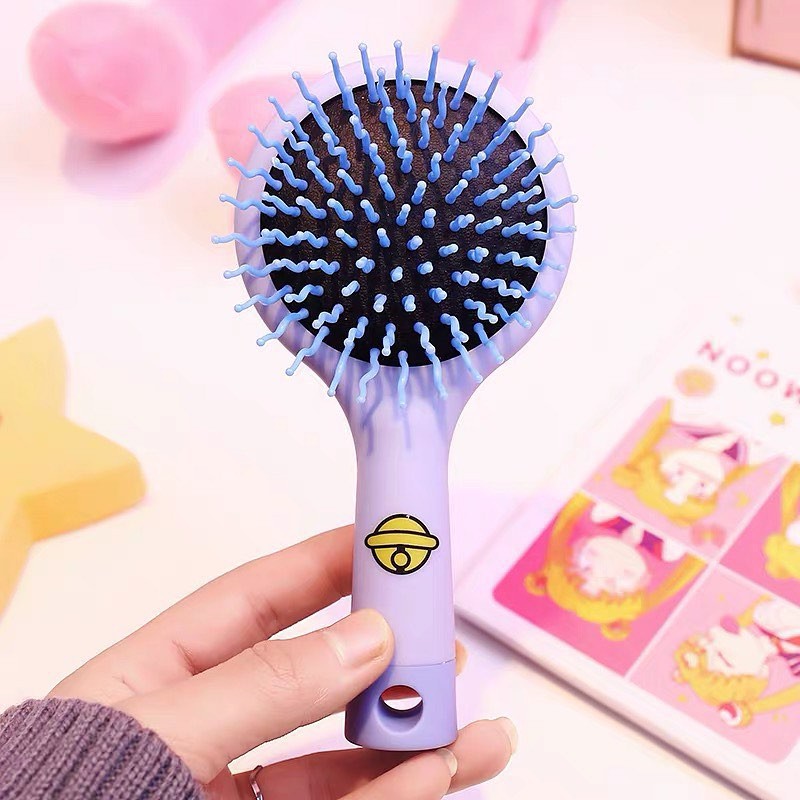 [HCM]Lược Tròn Chải Tóc Kiêm Gương Đa Năng fsam