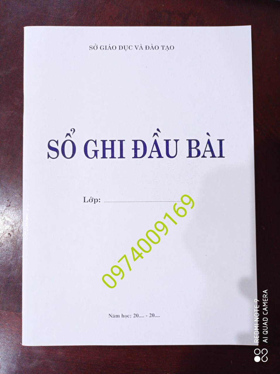SỔ GHI ĐẦU BÀI cấp 2, cấp 3 ( 5 quyển)