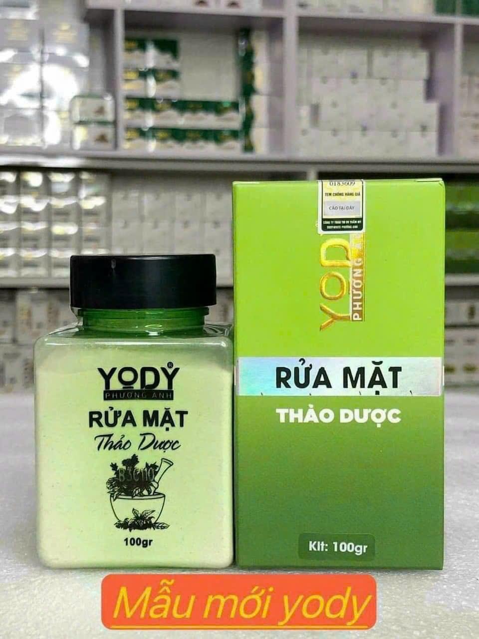 Bột rửa mặt thảo dược Yody White Phương Anh mẫu mới