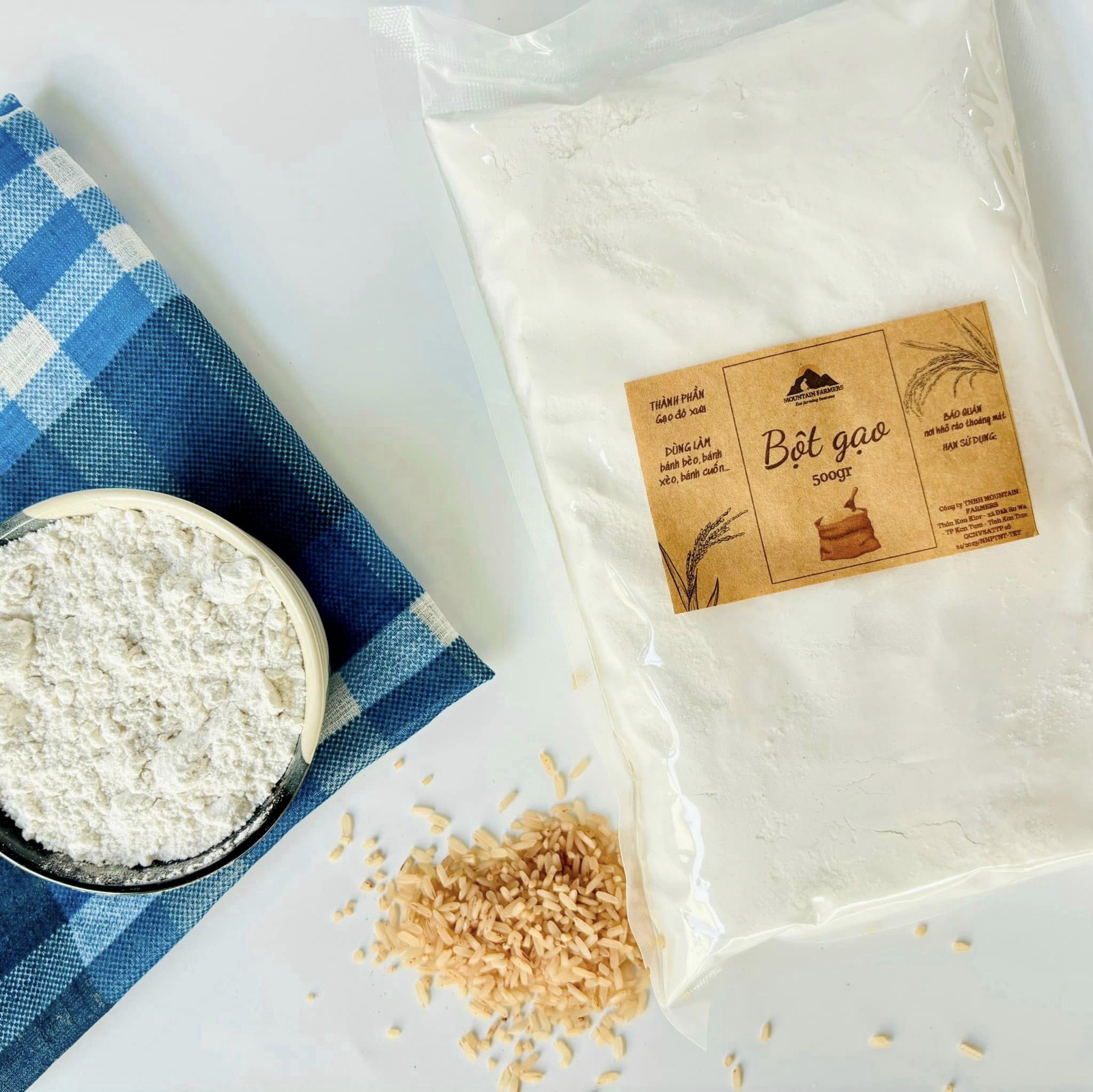 Smile Farm - Bột Gạo Xưa 500gr, Trồng Tự Nhiên Tại KonTum