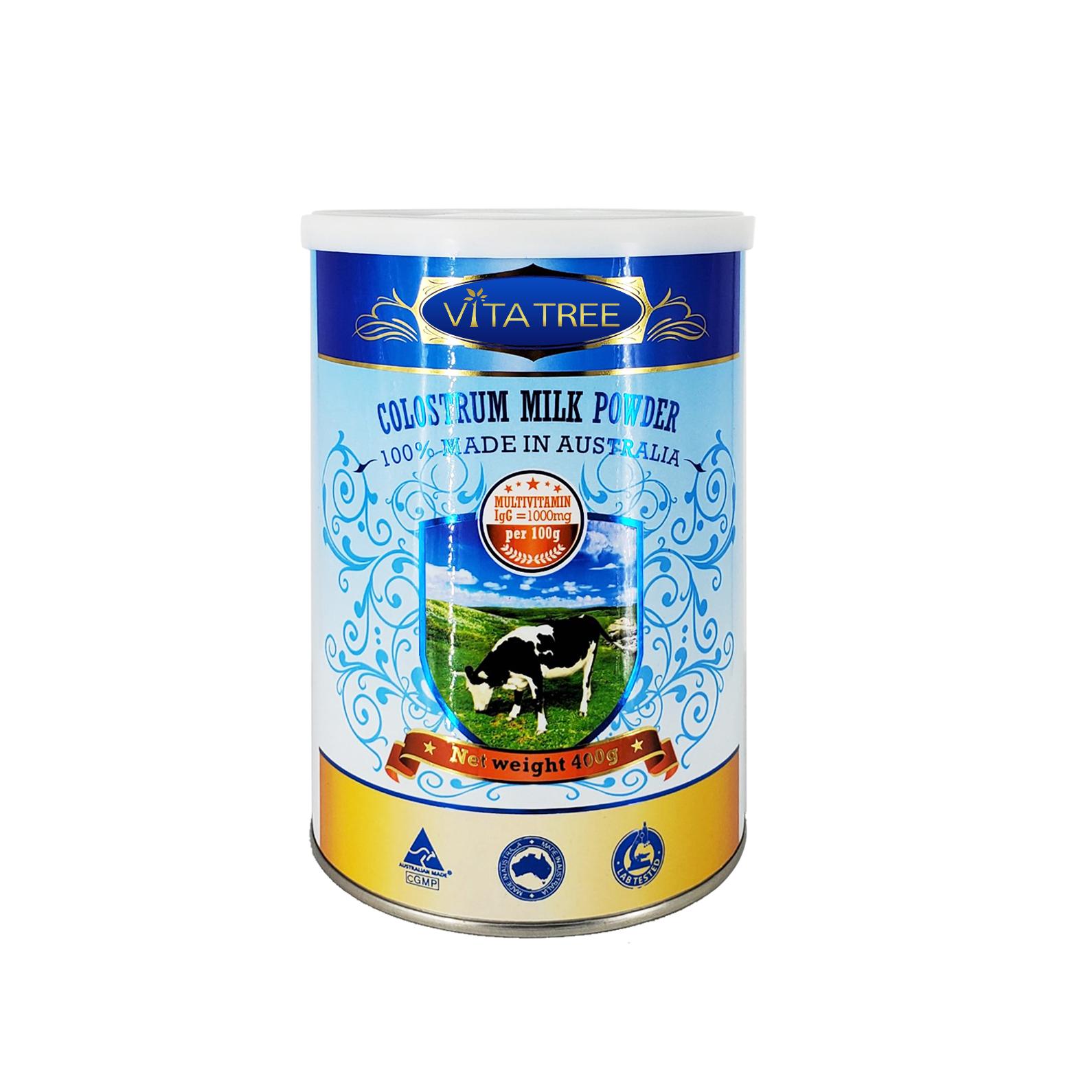 [HCM]Sữa bò non TĂNG ĐỀ KHÁNG + BỔ SUNG DƯỠNG CHẤT Vitatree Clostrum Milk Powder 400gr
